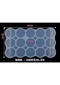 Resim Epoksikalipmarketi Epoksi Silikon Magnet Kalıbı 15'li Geode Silikon Kalıp 