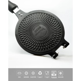 Resim Polochef Döküm Granit Waffle Tavası Bakalit Sap 