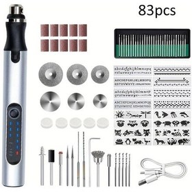 Resim Honeybeeshop 83 Adet Mini Kablosuz Döner Alet Taşınabilir Kablosuz Usb Şarj Edilebilir 380mah Pil Oyma Parlatma Gravür 