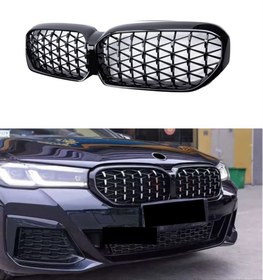 Resim Bmw 5 Serisi G30 2020+ Uyumlu Makyajlı Kasa Dıamond Panjur / Böbrek 