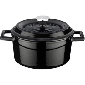 Resim AyrStore Cookware Lv Y Tc 14 K2 Yuvarlak Güveç Tenceresi, Çap 14 Cm, Dökme Demir, Siyah 