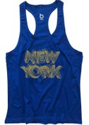 Resim BLUU Newyorkstr Fitness Gym Tank Top Sporcu Atleti 