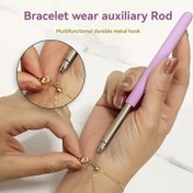 Resim 1pc Moda Paslanmaz Çelik Bileklik ve Kolye Kancası - Bilek Kapatma Yardımcı Aksesuarı, Pile Gerek Yok, Kokusuz, Kolay Giyme ve Çıkarma Mücevher Stil Yardımcısı 