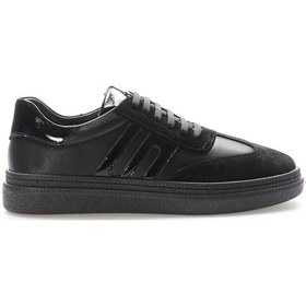 Resim Hakiki Deri Kadın Casual Ayakkabı 934za129 Siyah Rugan 