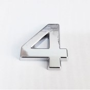 Resim BilfolD Cemax 4 Rakamı 3,75 cm Krom Yapışkanlı 