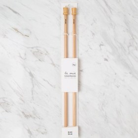Resim La Mia Whitewood 8 mm 36 cm Ahşap Örgü Şişi 