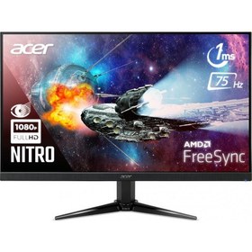 Resim Acer Nitro QG241Ybii 75Hz 23.8" 1ms (Analog+HDMI) FreeSync Full HD Monitör 