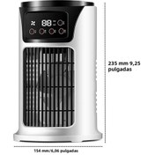 Resim Taşınabilir Nemlendiricili Ve 6 Hız Ayarlı Vantilatör Beyaz, 