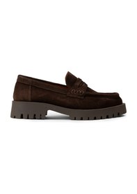 Resim Deery Kadın Hakiki Süet Kahverengi Loafer Ayakkabı - 02034zkhvc01 Kahverengi 
