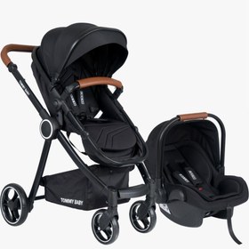 Resim Tommybaby Toranto Black Vip Travel Sistem Bebek Arabası + Puset 