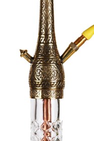 Resim gökkuşağı nargile Tamamen Bakır Nargile Takımı Işlemeli Mükemmel Duman Performansı 