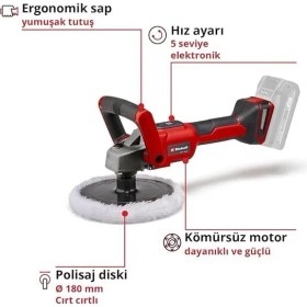 Resim AyrStore Akülü Polisaj / Zımpara Makinesi Ce-Cp 18/180 Li E-Solo Power X-Change (18V, Kömürsüz Motor 