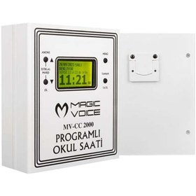 Resim indispensablely Magicvoice Mv-Cc2000 Usb Duvar Tipi Programlı 20 Adet Mp3 Formatı Zil / İstiklal Marşlı Akıllı Dijit 