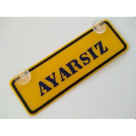 Resim Dekor Sarı Plaka - Ayarsız 22x7.5cm Vantuzlu Dekor Levha 
