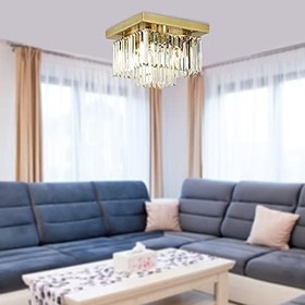 Resim Apliqa NİLÜFER 2 KATLI KÜÇÜK ESKİTME KARE AVİZE 
