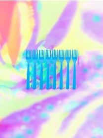 Resim 50 Adet Mavi Çatal - Doğum Günü Parti Ve Eğlenceli Etkinlikler İçin 7 