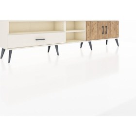 Resim Arges Tv Ünitesi 3 Raflı Tek Çekmeceli 2 Kapaklı 220x30x51 Aytaşı-çam/aytaşı Atlas Çam/aytası - Aytası 