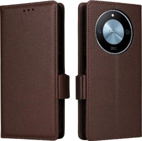 Resim Honor X60 5g İçin Pu Deri Cüzdan Manyetik Yan Tokalı Kartlık Tutucu Kapak 