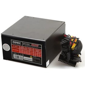 Resim Everest EPS-500A Real 500W 4-SATA 12cm Fanlı Oyuncu PC Destekli Power Supply 