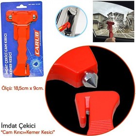Resim Carub Oto İmdat Çekici Cam Kırıcı + Kemer Kesici 