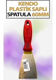 Resim Plastik Saplı Spatula No 60 Ekonomik, Paslanmaz Spatula Ağız Genişliği 60 Mm 