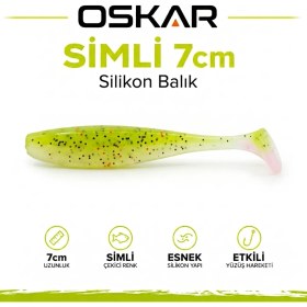 Resim İndirimlab Oskar Simli Silikon Balık 7cm Kokulu 