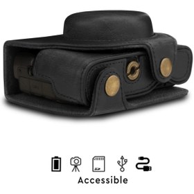 Resim MegaGear Sony Cyber-shot Dsc-rx100 Vıı Suni Deri Fotoğraf Makinesi Kılıfı 
