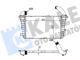 Resim TURBO RADYATÖRÜ 523X328.6X27 