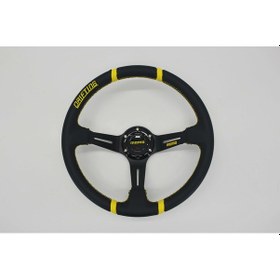 Resim MOMO OFSETLİ SPOR DİREKSİYON DERİ SİYAH 