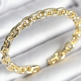 Resim BURCU MODA Zincir Model Gold Renk Pirinç Kadın Bileklik 