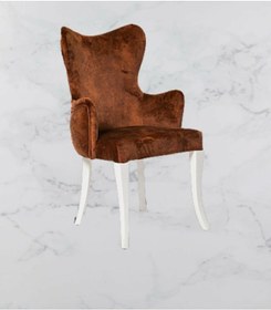 Resim Sandalye Zus545 Papel model Klasik Mobilya Kayın Torna Aslan Ayak BabyFace Kumaş ortopedik El Yapım 