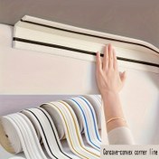 Resim 230cm Kendinden Yapışkanlı 3D Köpük Duvar Kenar Şeridi, Su Geçirmez Basamak Kenarı, Kolay Kurulum Tavan Süsü - Beyaz/Altın/Mavi/Siyah 