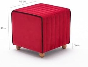 Resim Mona Puf - Kırmızı 