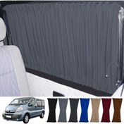 Resim Oto Pandami Opel Vivaro A 2001-2014 Uyumlu Gri Raylı Oto Perde Takımı 