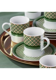 Resim GÜRAL CAMELIA 12 PARÇA 6 KİŞİLİK BONE TÜRK KAHVESİ FİNCAN TAKIMI - 2351 
