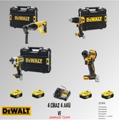 Resim Dewalt DCH133NT + DCD805NT + DCF887NT + DCF850N 4 Adet 5 Amper Akü + Şarj Aleti Set 