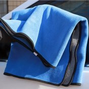 Resim MHSZZAO Ultra Emici Mikrofiber Havlu 59.69cm x 160.02cm - Premium Kalın, Çift Taraflı Temizlik Bezi Araba Bakımı, Kurutma & Detaylandırma İçin - Koyu Gri ile Sarı/Mavi Seçenekleri 