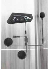 Resim Flzdgnkr İnterkom Intercom Kask Kulaklık Bt22 Bluetooth Motolet Kulaklık 5.0 Bluetooth 74181044 