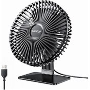 Resim 90 Ayarlı Ve Sessiz Usb Taşınabilir Masa Vantilatörü Siyah, 