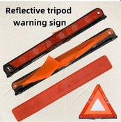 Resim Cloudstore 1 Adet Portatif Reflektörlü Katlanır Üçayaklı Uyarı İşareti Acil Durum Güvenlik Üçgeni 