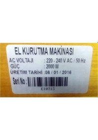 Resim Palex Fotoselli 2000 W El Kurutma Makinesi 