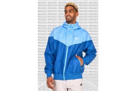 Resim Nike Sportswear Windrunner Jacket Blue Navy Kapüşonlu Erkek Ceketi Mavi Lacivert 