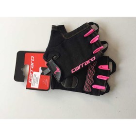 Resim Eldiven Kısa Parmak Carraro Jelli Pembe 
