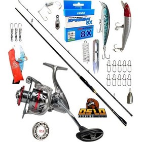Resim Prime 4000 244cm 6-32gr Zen Pro Karbon Rapala Maket Balık Spin Olta Takımı Seti 