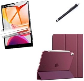 Resim UnDePlus iPad 7. 8. 9. Nesil 10.2 ile uyumlu Kılıf Set PU Deri Smart Tablet Kilifi Ekran Koruyucu + Kalem 