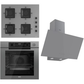 Resim Ferre STEAMART-FRYART Serisi Gri Set (SS208 + QEP64CPR +D079 ) - Emaye Izgara 