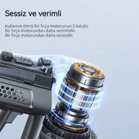 Resim Daders Home GSC50 Şarjlı Dikey Süpürge, 23000PA Güçlü Emişli Hafif Çubuk Elektrikli Süpürge 30 Dakika Uzun Çalışma Süresi, Çıkarılabilir Pil, El Araba Sert Zemin Halı Evcil Hayvan Kılı Için El Süpürgesi 