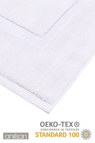 Resim Anılsan Melissa %100 Pamuk Ayak Havlusu - Beyaz 50x70, 245 Gr 