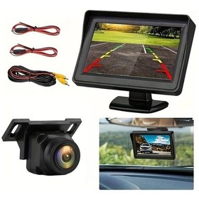 Resim Xuweiwei S 4 3gec 10 92cm Evrensel Dikiz Kamera Ve Monitör Seti 480p Video Sabit Güç 36v Araç Kamyonet Minivan Kamyon 