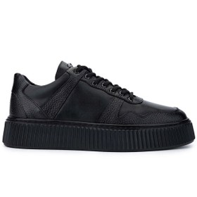 Resim Kemal Tanca Tamer Tanca Erkek Hakiki Deri Siyah Sneakers & Spor Ayakkabı 